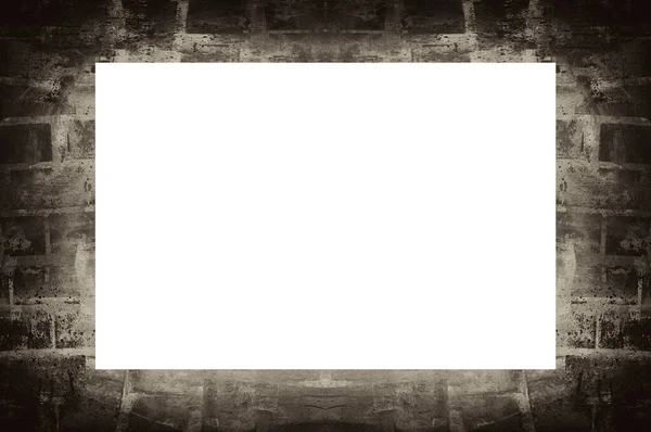 Stary Grunge Teksturowana Rama Pustym Miejscem Środku Obrazu Lub Tekstu — Zdjęcie stockowe