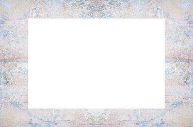 Yaşlı Grunge soyulmuş, soyulmuş, plastik duvarlı, soyulmuş antika çatallı desenli bir çerçeve. Retro Stucco çizilmiş desen. Resim için Boş Alan, Metin. Dikdörtgen yatay 3: 2 Görünüm Oranı Banner