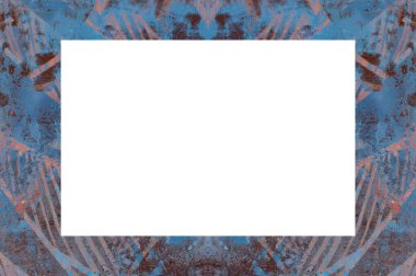 Yaşlı Grunge soyulmuş, soyulmuş, plastik duvarlı, soyulmuş antika çatallı desenli bir çerçeve. Retro Stucco çizilmiş desen. Resim için Boş Alan, Metin. Dikdörtgen yatay 3: 2 Görünüm Oranı Banner
