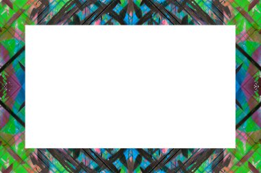 Yaşlı Grunge soyulmuş, soyulmuş, plastik duvarlı, soyulmuş antika çatallı desenli bir çerçeve. Retro Stucco çizilmiş desen. Resim ve Metin için Boş Alan. 