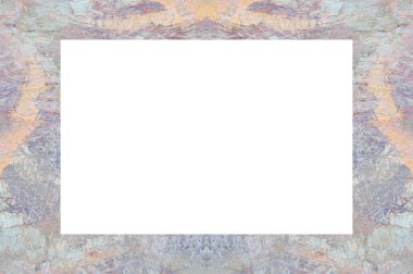 Yaşlı Grunge soyulmuş, soyulmuş, plastik duvarlı, soyulmuş antika çatallı desenli bir çerçeve. Retro Stucco çizilmiş desen. Resim için Boş Alan, Metin. Dikdörtgen yatay 3: 2 Görünüm Oranı Banner