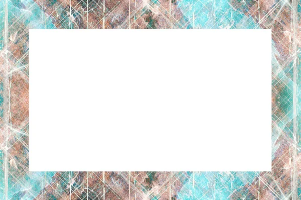 Yaşlı Grunge soyulmuş, soyulmuş, plastik duvarlı, soyulmuş antika çatallı desenli bir çerçeve. Retro Stucco çizilmiş desen. Resim ve Metin için Boş Alan. 