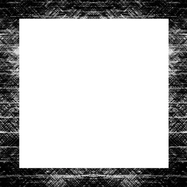 Cadre Grunge Texture Noire Blanche Espace Copie Milieu Pour Image — Photo