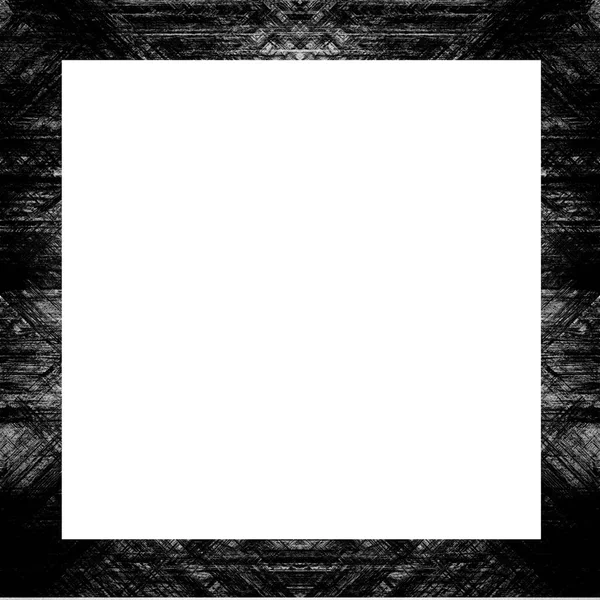 Cadre Grunge Texture Noire Blanche Espace Copie Milieu Pour Image — Photo