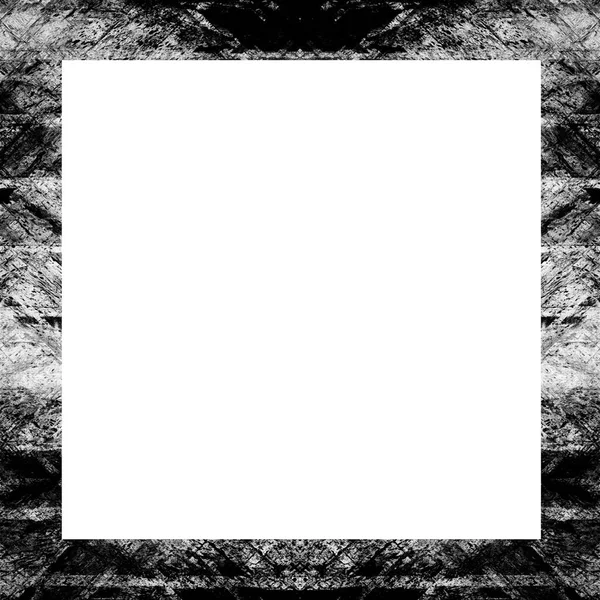 Cadre Grunge Texture Noire Blanche Espace Copie Milieu Pour Image — Photo