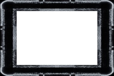 Yaşlı Grunge soyulmuş, soyulmuş, plastik duvarlı, soyulmuş antika çatallı desenli bir çerçeve. Retro Stucco çizilmiş desen. Resim ve Metin için Boş Alan. 