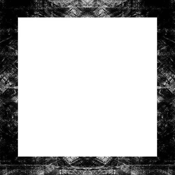 レトロなパターンを持つ古いグランジヴィンテージのテクスチャ 画像のための空のスペースを持つ正方形のフレーム テキスト — ストック写真