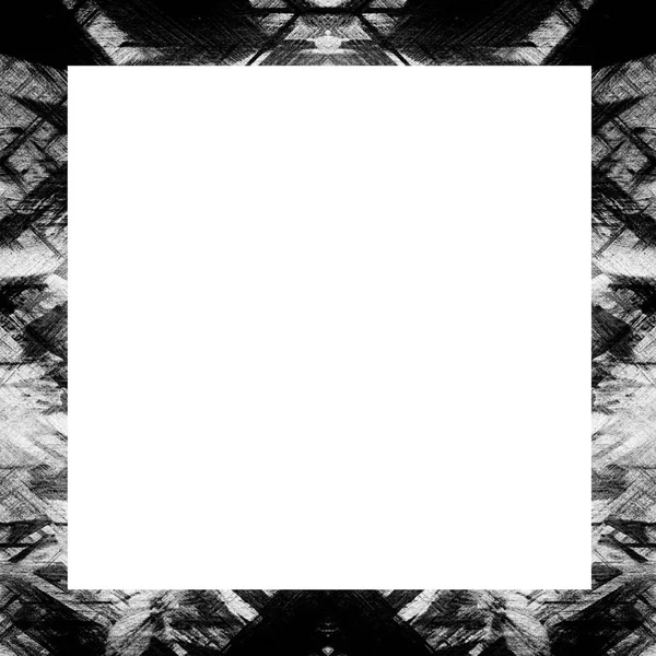 Grunge Cadru Textura Alb Negru Copiați Spațiul Din Mijloc Pentru — Fotografie, imagine de stoc