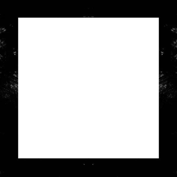 Grunge Frame Black White Texture Copy Space Middle Image Advertisement — Stock Photo, Image