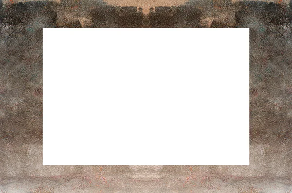 Old Grunge Weathered Peeled Painted Plaster Wall Frame Abstract Antique — Stock Photo, Image