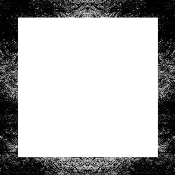Cadre Grunge Texture Noire Blanche Espace Copie Milieu Pour Image — Photo