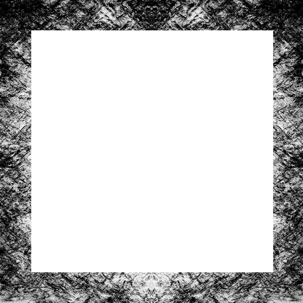 Cadre Grunge Texture Noire Blanche Espace Copie Milieu Pour Image — Photo