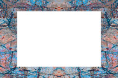 Yaşlı Grunge soyulmuş, soyulmuş, plastik duvarlı, soyulmuş antika çatallı desenli bir çerçeve. Retro Stucco çizilmiş desen. Resim için Boş Alan, Metin. Dikdörtgen yatay 3: 2 Görünüm Oranı Banner