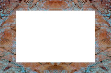 Yaşlı Grunge soyulmuş, soyulmuş, plastik duvarlı, soyulmuş antika çatallı desenli bir çerçeve. Retro Stucco çizilmiş desen. Resim için Boş Alan, Metin. Dikdörtgen yatay 3: 2 Görünüm Oranı Banner