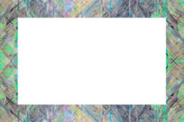 Yaşlı Grunge soyulmuş, soyulmuş, plastik duvarlı, soyulmuş antika çatallı desenli bir çerçeve. Retro Stucco çizilmiş desen. Resim ve Metin için Boş Alan. 