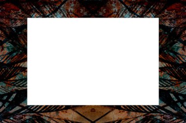 Yaşlı Grunge soyulmuş, soyulmuş, plastik duvarlı, soyulmuş antika çatallı desenli bir çerçeve. Retro Stucco çizilmiş desen. Resim için Boş Alan, Metin. Dikdörtgen yatay 3: 2 Görünüm Oranı Banner