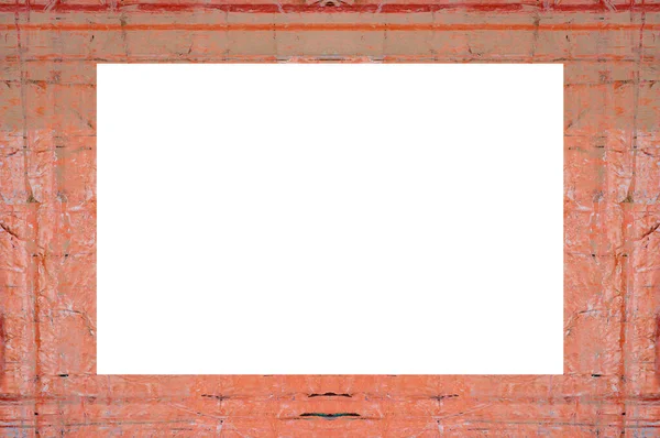 Old Grunge Weathered Peeled Painted Plaster Wall Frame With Abstract Antique Cracked Texture. Retro Stucco Scratched Pattern. Empty Space For Image, Text. Rectangle horizontal 3:2 Aspect Ratio Banner