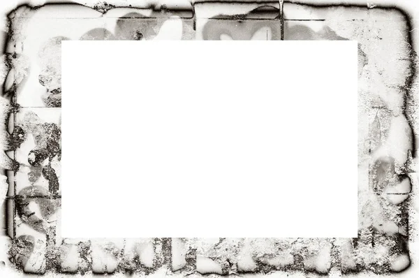 Old Grunge Weathered Peathered Painted Gips Wandrahmen Mit Abstrakten Antiken — Stockfoto