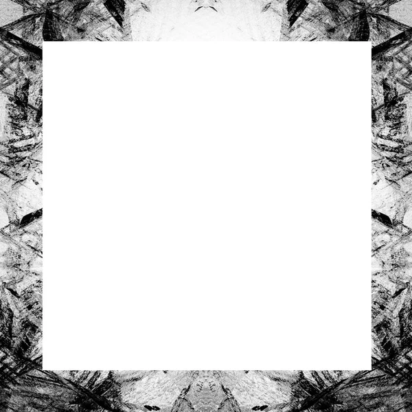 Cadre Grunge Texture Noire Blanche Espace Copie Milieu Pour Image — Photo