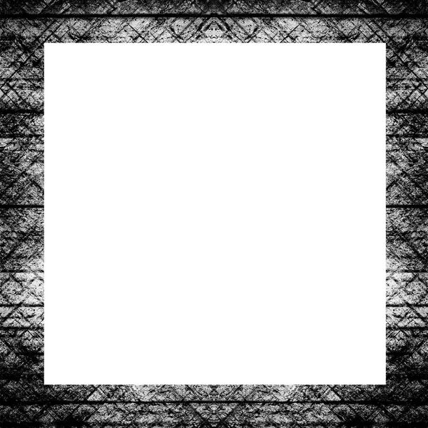 Grunge Frame Black White Texture Copy Space Middle Image Advertisement — Stock Photo, Image