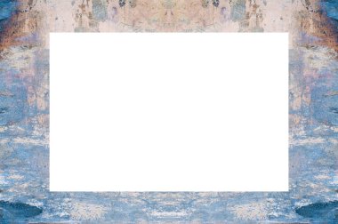 Yaşlı Grunge soyulmuş, soyulmuş, plastik duvarlı, soyulmuş antika çatallı desenli bir çerçeve. Retro Stucco çizilmiş desen. Resim için Boş Alan, Metin. Dikdörtgen yatay 3: 2 Görünüm Oranı Banner