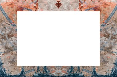 Yaşlı Grunge soyulmuş, soyulmuş, plastik duvarlı, soyulmuş antika çatallı desenli bir çerçeve. Retro Stucco çizilmiş desen. Resim için Boş Alan, Metin. Dikdörtgen yatay 3: 2 Görünüm Oranı Banner
