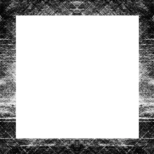 Grunge Frame Black White Texture Copy Space Middle Image Advertisement — Stock Photo, Image