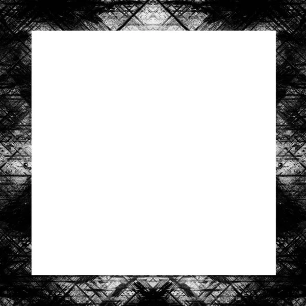 卷曲的框架 黑白纹理 中间复制空间用于图像或广告文本 — 图库照片
