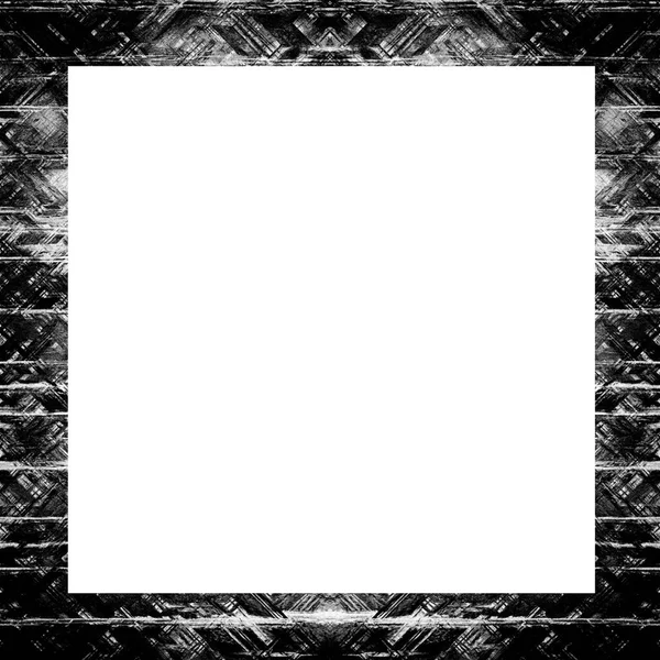 Cadre Grunge Texture Noire Blanche Espace Copie Milieu Pour Image — Photo