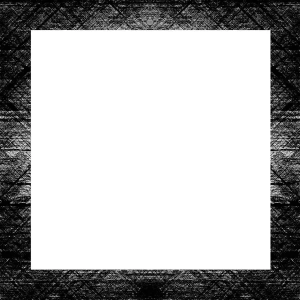 Grunge Frame Black White Texture Copy Space Middle Image Advertisement — Stock Photo, Image