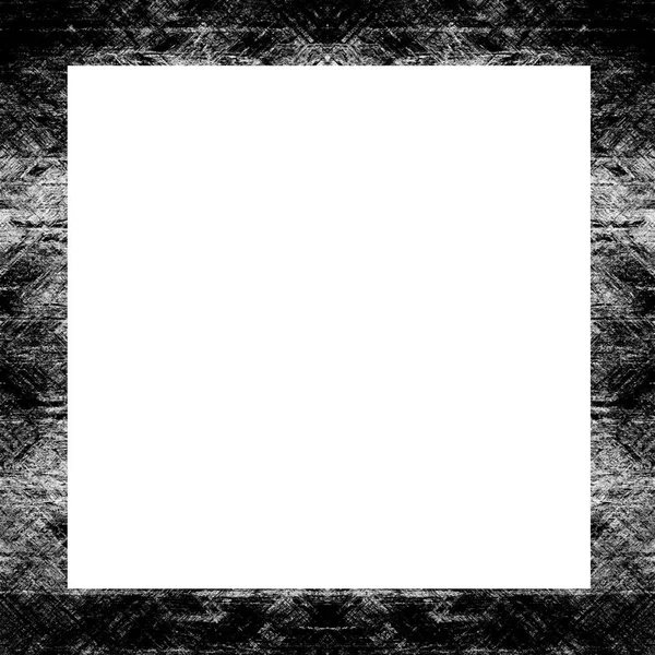 Cadre Grunge Texture Noire Blanche Espace Copie Milieu Pour Image — Photo