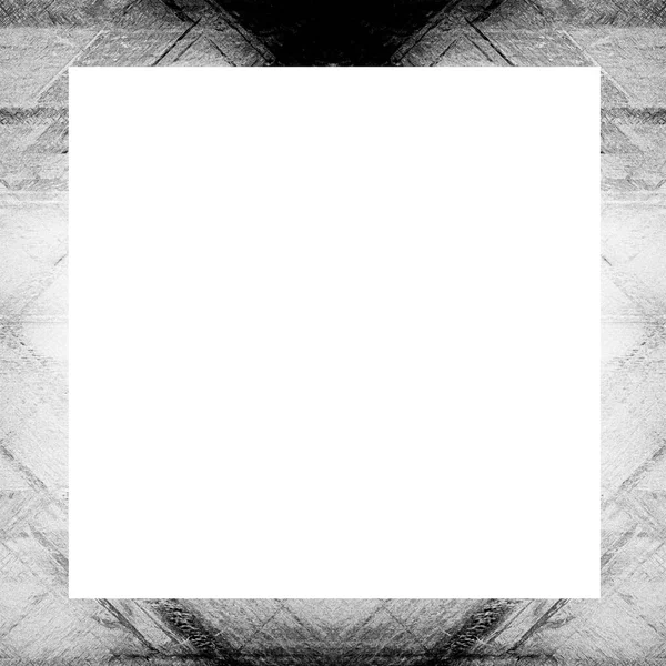 Grunge Frame Black White Texture Copy Space Middle Image Advertisement — Stock Photo, Image