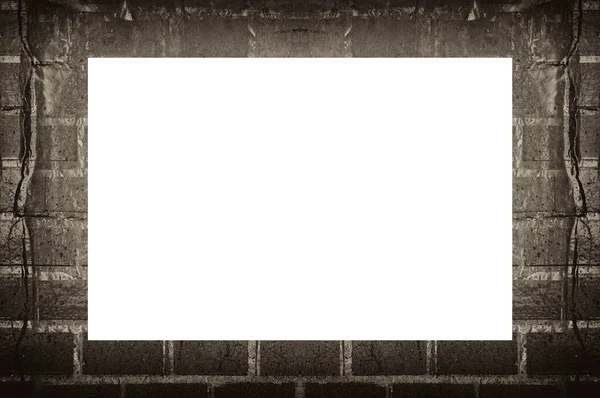 Grunge Frame Verweerde Textuur Kopieer Ruimte Het Midden Voor Beeld — Stockfoto