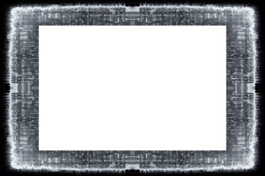 Yaşlı Grunge soyulmuş, soyulmuş, plastik duvarlı, soyulmuş antika çatallı desenli bir çerçeve. Retro Stucco çizilmiş desen. Resim ve Metin için Boş Alan. 