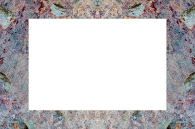 Yaşlı Grunge soyulmuş, soyulmuş, plastik duvarlı, soyulmuş antika çatallı desenli bir çerçeve. Retro Stucco çizilmiş desen. Resim için Boş Alan, Metin. Dikdörtgen yatay 3: 2 Görünüm Oranı Banner