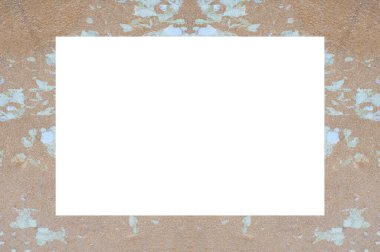 Yaşlı Grunge soyulmuş, soyulmuş, plastik duvarlı, soyulmuş antika çatallı desenli bir çerçeve. Retro Stucco çizilmiş desen. Resim için Boş Alan, Metin. Dikdörtgen yatay 3: 2 Görünüm Oranı Banner