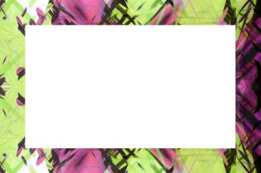 Yaşlı Grunge soyulmuş, soyulmuş, plastik duvarlı, soyulmuş antika çatallı desenli bir çerçeve. Retro Stucco çizilmiş desen. Resim ve Metin için Boş Alan.