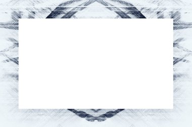 Yaşlı Grunge soyulmuş, soyulmuş, plastik duvarlı, soyulmuş antika çatallı desenli bir çerçeve. Retro Stucco çizilmiş desen. Resim ve Metin için Boş Alan. 