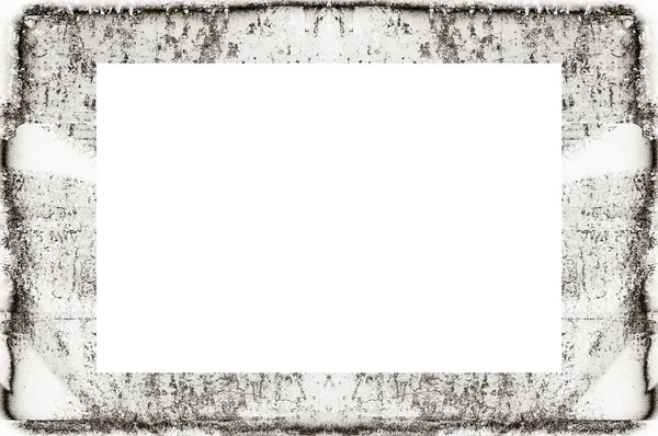 Old Grunge Weathered Peeled Painted Plaster Wall Frame Abstract Antique — Stockfoto