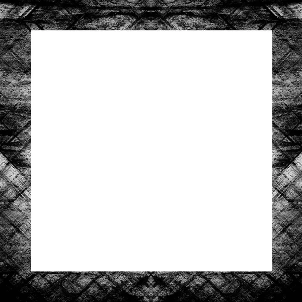 Grunge Frame Black White Texture Copy Space Middle Image Advertisement — Stock Photo, Image