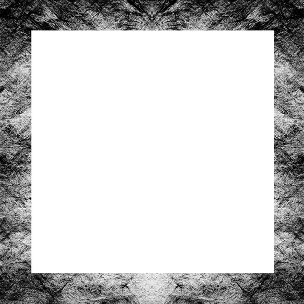 Cadre Grunge Texture Noire Blanche Espace Copie Milieu Pour Image — Photo