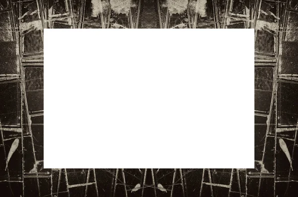 Grunge Frame Povětrnostní Struktura Kopírovat Mezeru Uprostřed Pro Text Obrázku — Stock fotografie