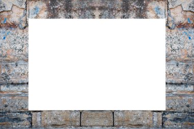 Yaşlı Grunge soyulmuş, soyulmuş, plastik duvarlı, soyulmuş antika çatallı desenli bir çerçeve. Retro Stucco çizilmiş desen. Resim için Boş Alan, Metin. Dikdörtgen yatay 3: 2 Görünüm Oranı Banner