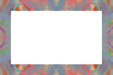 Yaşlı Grunge soyulmuş, soyulmuş, plastik duvarlı, soyulmuş antika çatallı desenli bir çerçeve. Retro Stucco çizilmiş desen. Resim ve Metin için Boş Alan. 