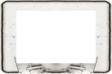 Yaşlı Grunge soyulmuş, soyulmuş, plastik duvarlı, soyulmuş antika çatallı desenli bir çerçeve. Retro Stucco çizilmiş desen. Resim için Boş Alan, Metin. Dikdörtgen yatay 3: 2 Görünüm Oranı Banner