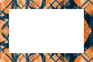 Yaşlı Grunge soyulmuş, soyulmuş, plastik duvarlı, soyulmuş antika çatallı desenli bir çerçeve. Retro Stucco çizilmiş desen. Resim ve Metin için Boş Alan. 