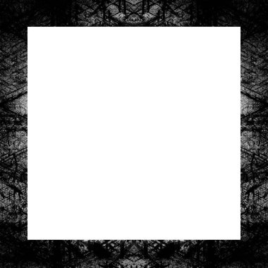 Grunge çerçeve, siyah beyaz dokular. Görüntü ya da reklam metni için alanı ortaya kopyala.   