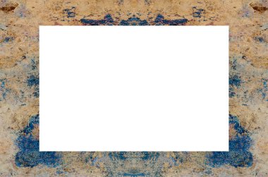 Yaşlı Grunge soyulmuş, soyulmuş, plastik duvarlı, soyulmuş antika çatallı desenli bir çerçeve. Retro Stucco çizilmiş desen. Resim için Boş Alan, Metin. Dikdörtgen yatay 3: 2 Görünüm Oranı Banner