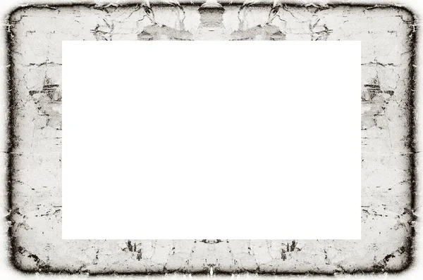 Grunge Weaghed Peeled Painted Plaster Wall Frame Abstract Antique Cracked — 스톡 사진