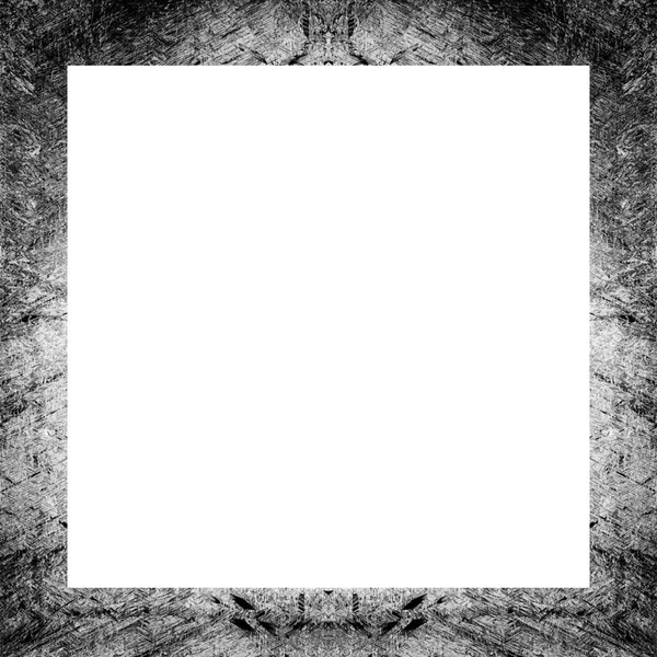 レトロなパターンを持つ古いグランジヴィンテージのテクスチャ 画像のための空のスペースを持つ正方形のフレーム テキスト — ストック写真